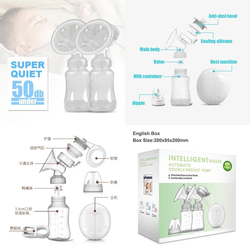 Double Electric Breast Pump With Silent Suction For Nursing Mothers