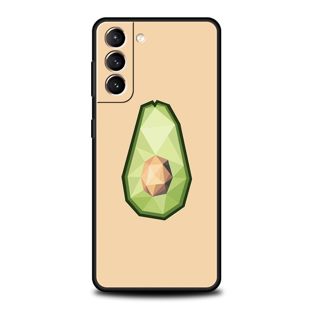 Cute Avocado Baby Yoga Phone Case For Samsung Galaxy S24 S23 S22 S20 Ultra S21 FE 5G S10 S9 Plus S10E Soft Silicone Cover