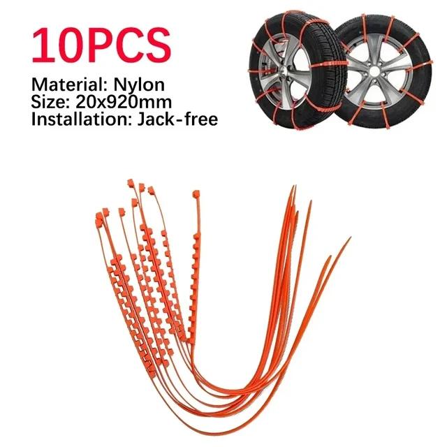 Car tires snow anti-skid chains, plastic cow tendon, thickened SUV , off-road small car tires, universal winter anti-skid strips