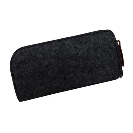 

Портативная студенческая плоская сумка для ручек, пенал на молнии для хранения канцелярских принадлежностей, органайзер чёрный