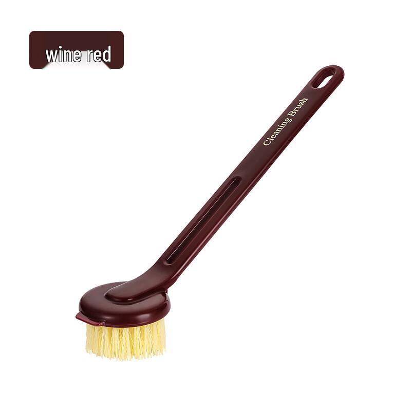 Multi-functional Wine Red Long Handle Cleaning Brush