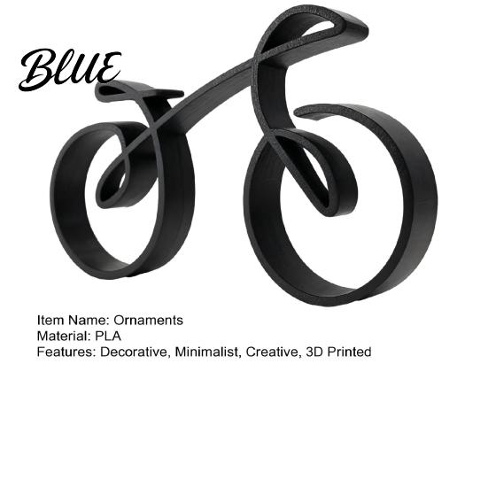 Geschenke für Radsportbegeisterte 3D-gedrucktes Fahrrad-Ornament Schreibtisch-Abstrakte Fahrradskulptur Kreative Künstlerische PLA-Statue Figur Moderne Minimalistische Dekoration