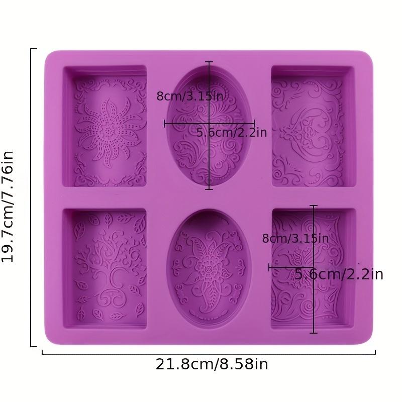 6-Pattern Soap Mold Set - Versatile Designs for Creative Soap Making - Durable & Easy Release Silicone, Oven Safe, Reusable