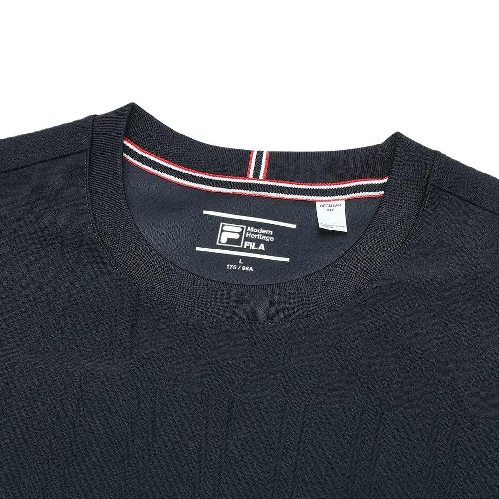 Fila Modern Heritage Series Skin-Friendly Soft Comfortable Crew Neck Sweatshirt Men Sweatshirt Legendary-Blue F11M341214F-NV