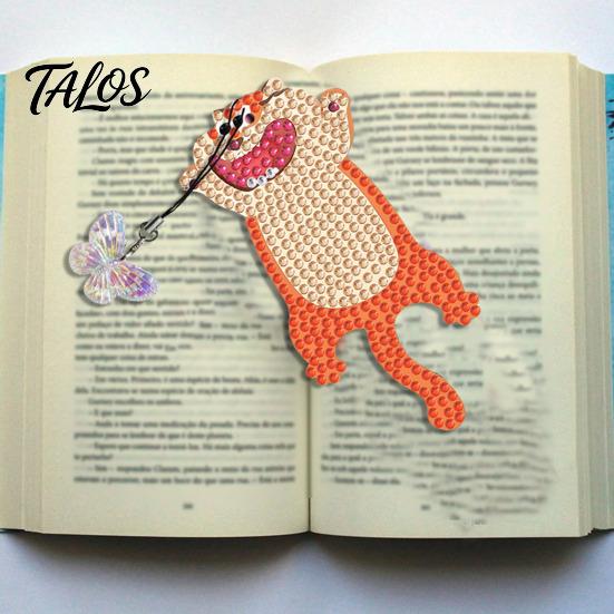 Halloween Party Favors And Crafts Faux Diamond Art Bookmark Kit, Book Marker DIY Handmade Materials Animal Bird Page Crafting Kit for Adults,