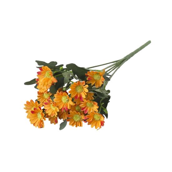 

Устойчивая к УФ-излучению искусственная ромашка, не требует полива, довольно свободно изгибается оранжевый