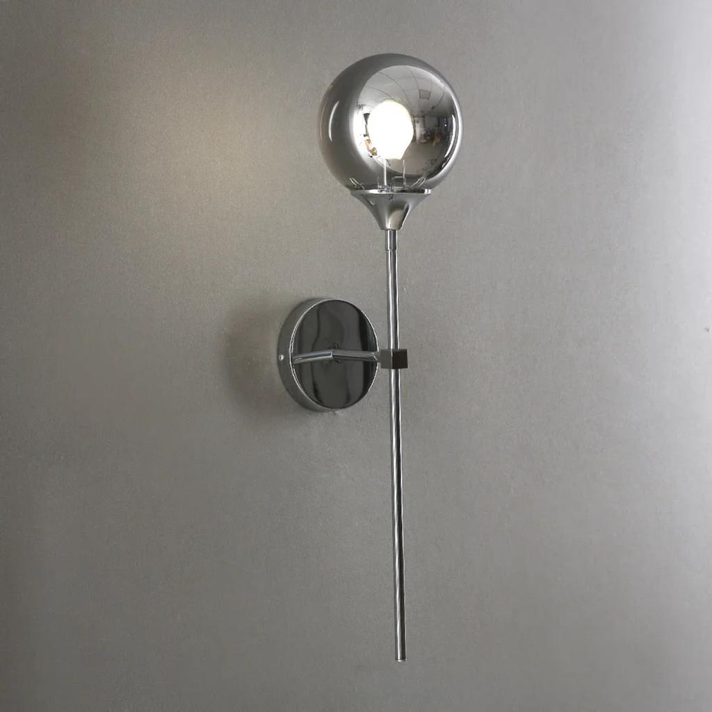New High-Quality, Elegant, and Stylish Nordic Glass Ball Wall Lamps with a Modern Golden and Sleek Chrome Finish - Perfect for K