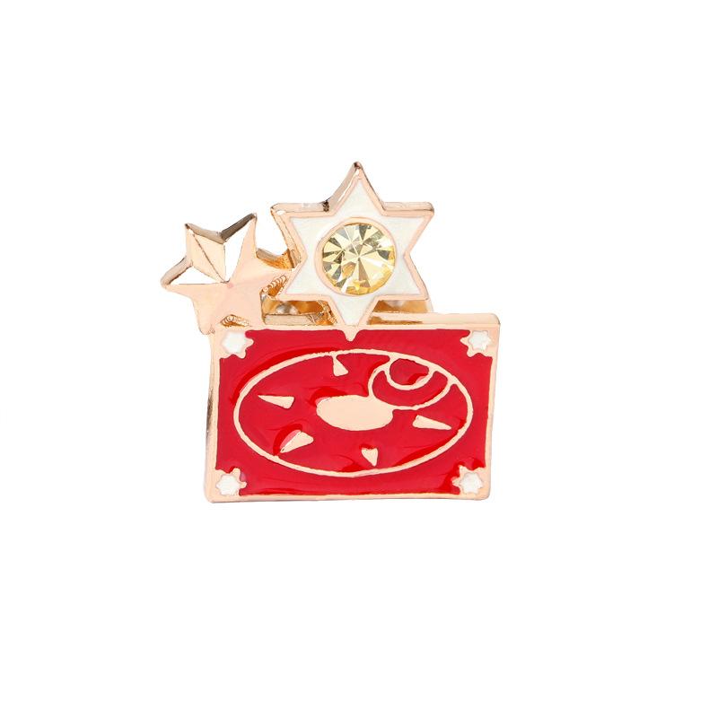 11 Style Sakura Star Wings Bowknot Rhinestone Brooch Heart Badge Jackets Brooches For Women Enamel Pin Metal Accessories Jewelry