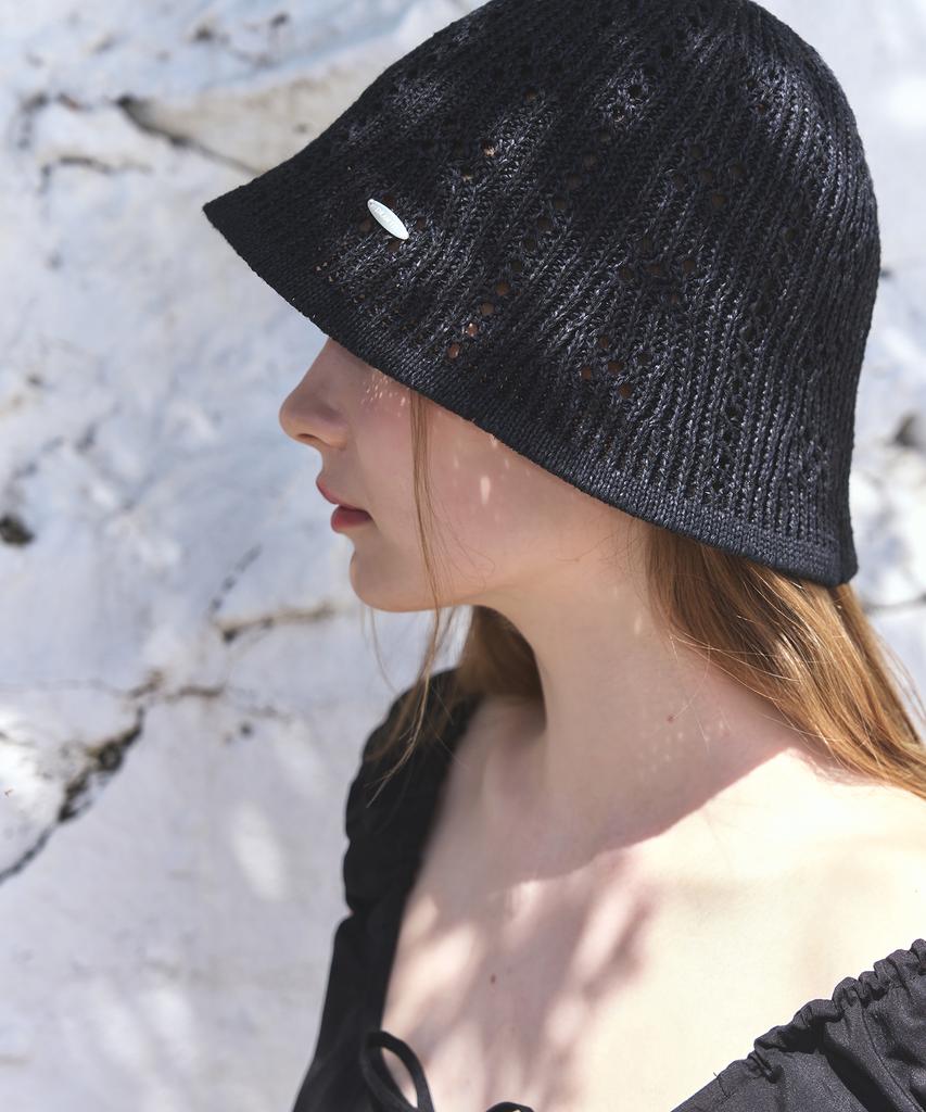 Deuloupisumeon Summer Punching Crochet Bucket Hat [D.Beige]