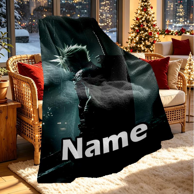 Custom Name Personalized Final Fantasy Print Blanket, Home Decor, Bedroom, Sofa, Camping, Couch, Gifts for Birthday ChristmasEnthusiasts