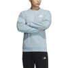 adidas Logo Print Pattern Crew Neck Pullover Sweatshirt Men Sweatshirt Blue HY5849