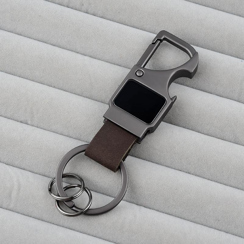 

Custom Leather Keychains & Multi-functional Bottle Openers with Laser Engraving - Creative Car Keychains & Men’s Waist Hanger