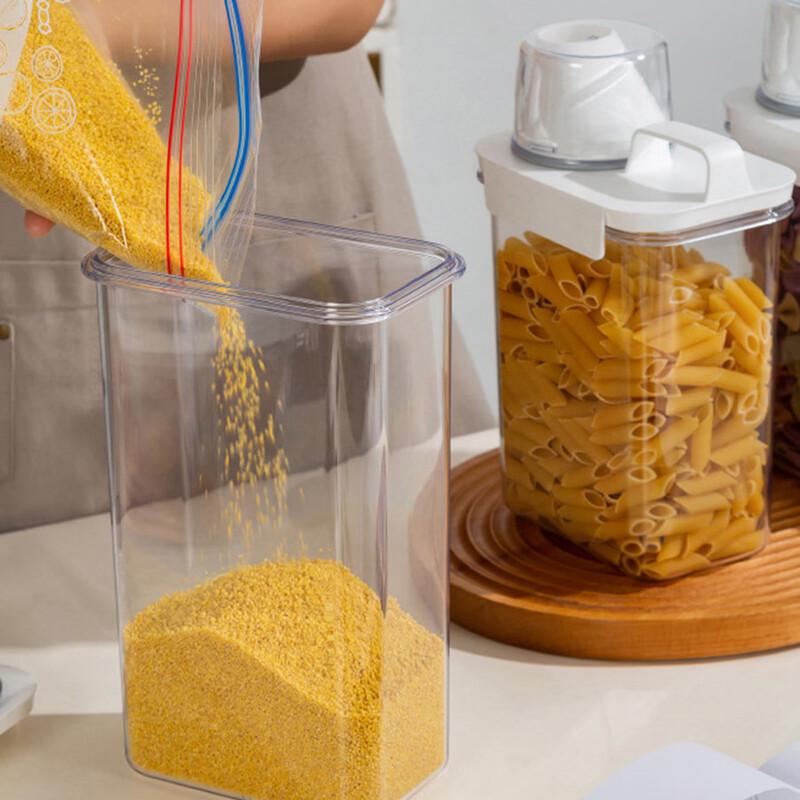 ZISIZ Airtight Food Storage Containers with Measuring Cup (2-Pack)