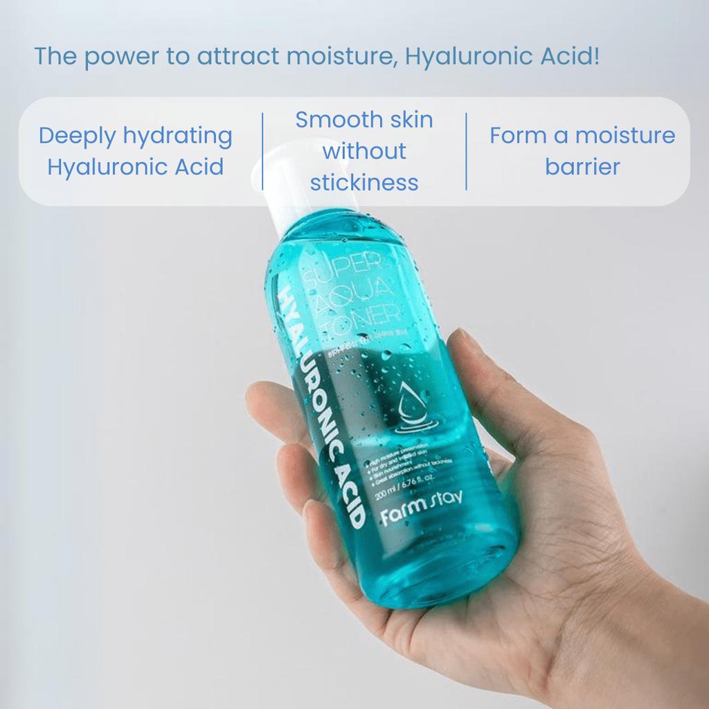 FARM STAY Hyaluronic Acid Super Aqua Toner 200ml AUTHENTIC STORE