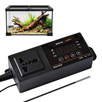 Sürüngen Sıcaklık Kontrol Cihazı LED Ekran Dijital Evcil Hayvan Malzemeleri Vantuzlu Termostat Fiş Çıkışı Bitkiler Teraryum için