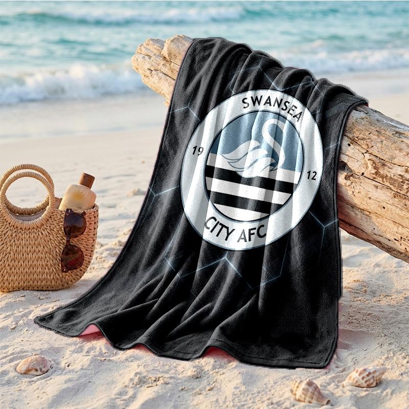 Asciugamano da Spiaggia Morbido Asciugatura Rapida Tema Swansea City?Asciugamano Asciutto Per Vacanze Estive Al Mare Nuoto