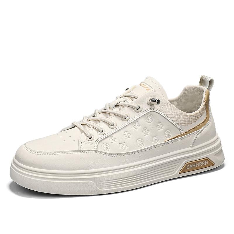 

Board shoes men s spring and autumn new casual shoes four seasons leather surface breathable little white shoes men s foot cover flat sneakers 44