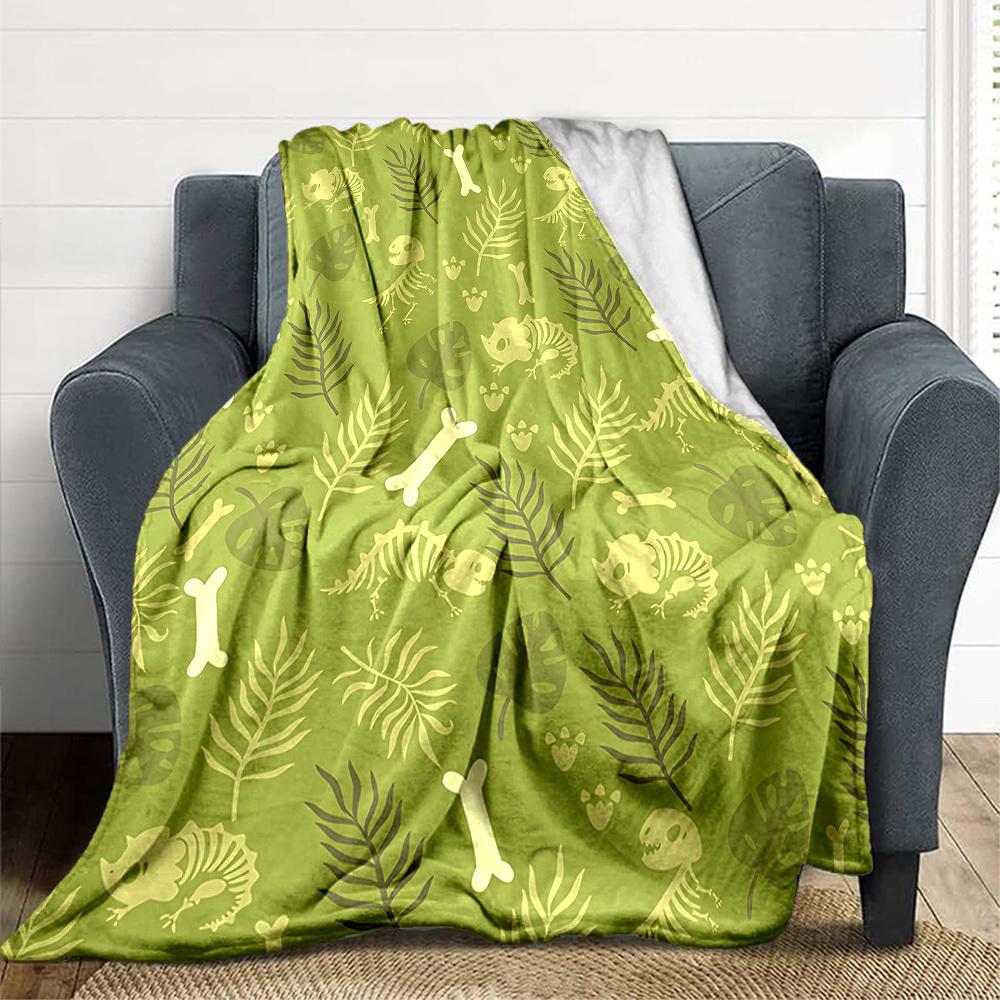 1 Stück Dinosaurier-Fossil Leichte Flanelldecke, Bequeme und Warme Decke, für Büro und Camping Sofa Bett, Wohnzimmer079