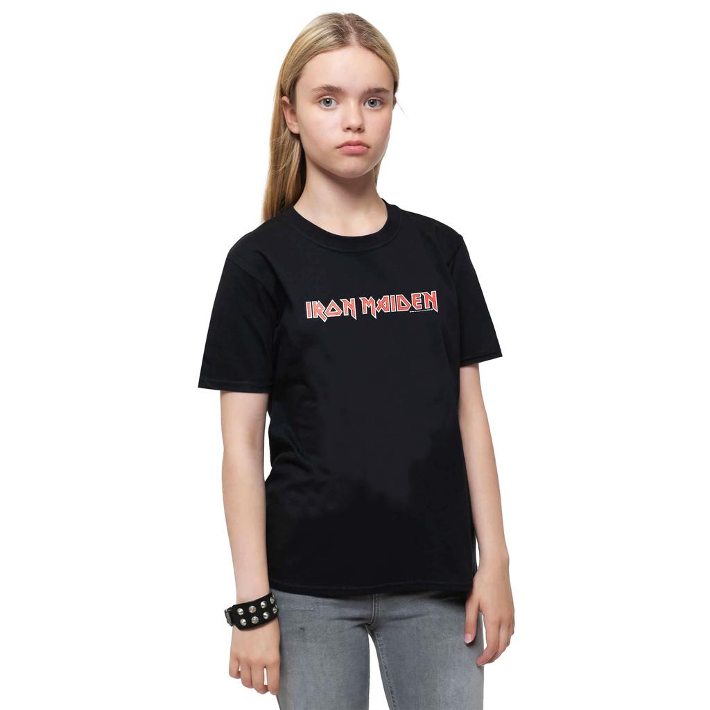 Iron Maiden Maglietta con Logo per Bambini/Ragazzi