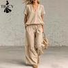 Women's Fashion Casual Summer Spring Solid Color Print Short Sleeve V-Neck Trousers Pants Suits
