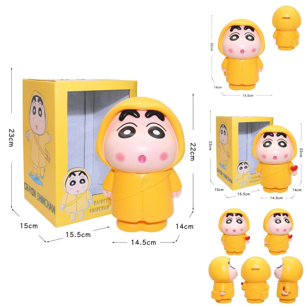 Charming Heart Gesture Raincoat Xinxin Money Bank Perfect For Kids And Collectors