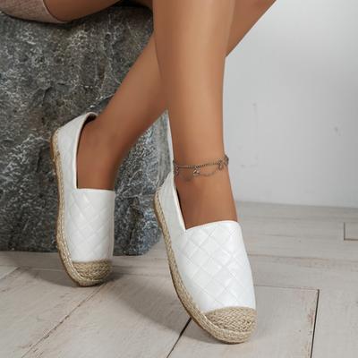 Scarpe da Donna in Saldo 2024 Nuove Espadrillas Ballerine Casual a Punta Rotonda Slip-on Mocassini Pelle PU Scarpe Piatti da Pescatore da Donna