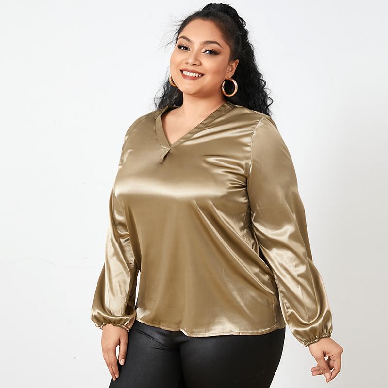 Fashion Imitation Satin OL Shirts 
