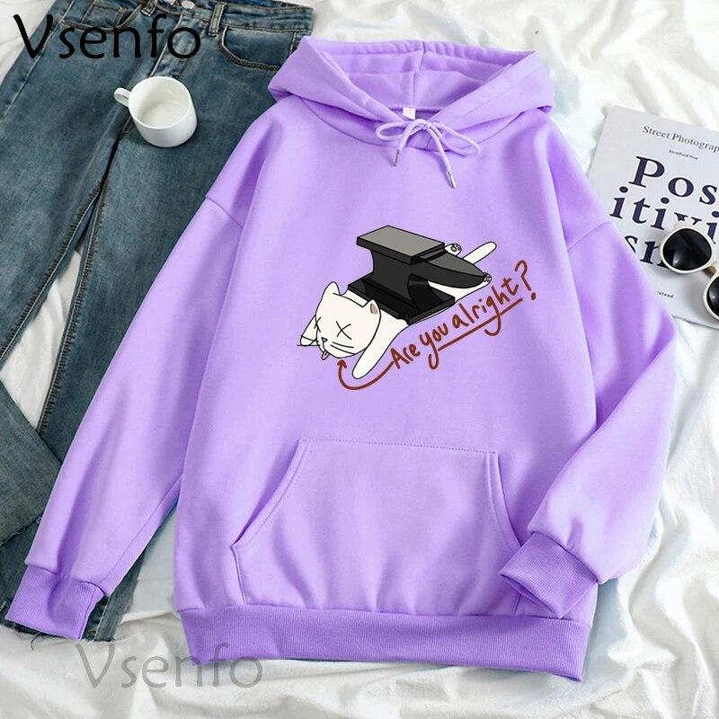 

Wilbur Soot Толстовка для женщин Are You Alright Lovejoy Merch Cat Графический Толстовка Женская кавайная одежда Уличная одежда