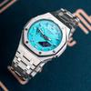 CASIO Unisex Liquid Crystal/Analog Dual Display Series Blue Watch GA-2100SKE-7A