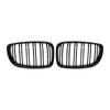 For BMW E81 E87 E82 E88 128I 130I 135I Selected 07-11 Car Glossy Black Grill Front Kidney Grille Dual Slats Double Line Grills