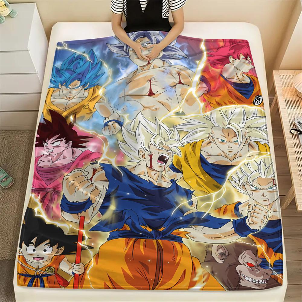 Dragon Ball Characters Print Flannel Blanket,High Quality Comfortable for All Seasons,Home Decor,Warmth and Comfort,Perfect for Christmas Gifts