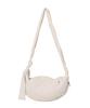 210NOUVE Soft Faux Leather Half Moon Shoulder Bag, Ivory [55K210G344-19]