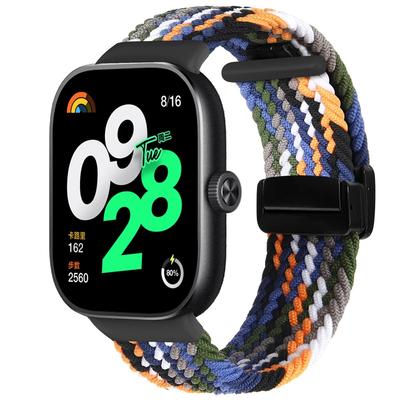 Cinturino magnetico intrecciato elastico per Redmi Watch 4 Band Braccialetto in nylon intrecciato regolabile per Xiaomi Mi Band 8 Pro