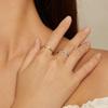Elegant European & American Style S925 Sterling Silver Knot Ring with Micro-paved Zircon - Simple, High-end Fashion for Women.