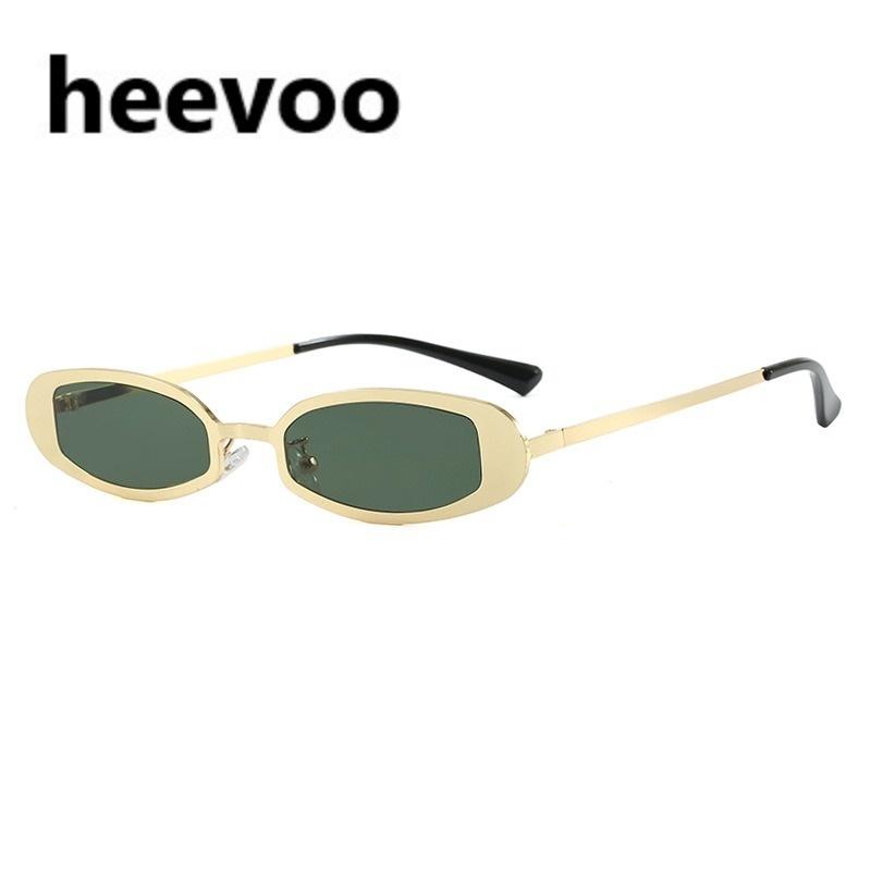 Vintage Round Oval Sunglasses Women Luxury Brand Designer Metal Sun Glasses Men Fashion Eyewear Gafas