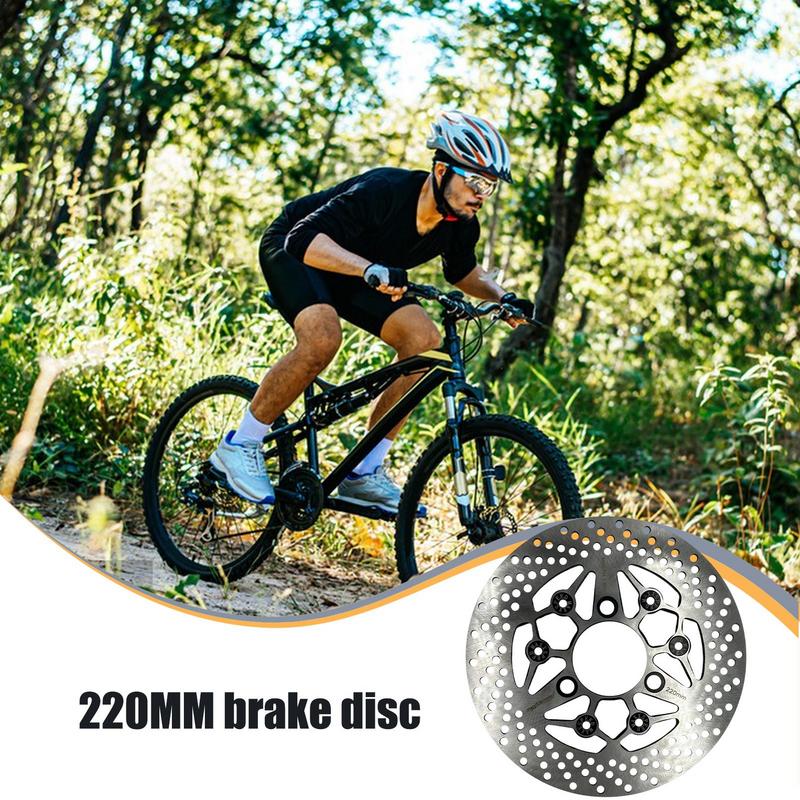 Brake Discs 220mm Thickened Metal Bicycle Rotors For Braking Bicycle Disc Brake Rotor Electric Scooter Disc Brake For Mountain