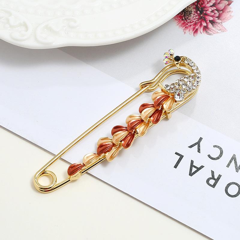 Oil silk scarf buckle brooch women's fixed clothes cardigan pin tulip flower temperament versatile accessories