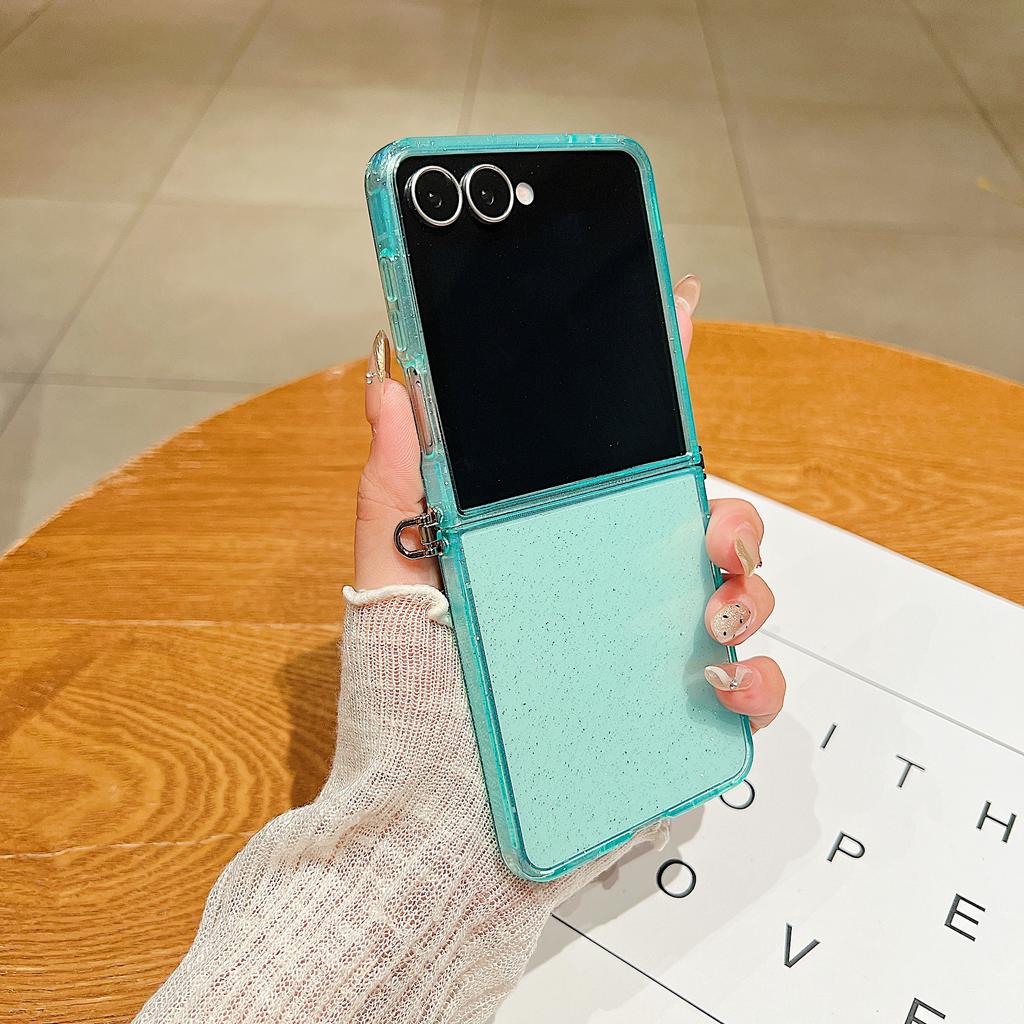 For Samsung Galaxy Z Flip 7 6 5 4 3 Flip6 Flip7 Flip5 Phone Case Glitter Candy Color Fold Shockproof Cover