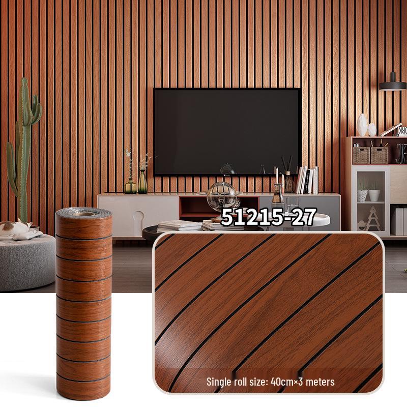 3D Wood Grain Self-Adhesive Waterproof Wall Panel Decor