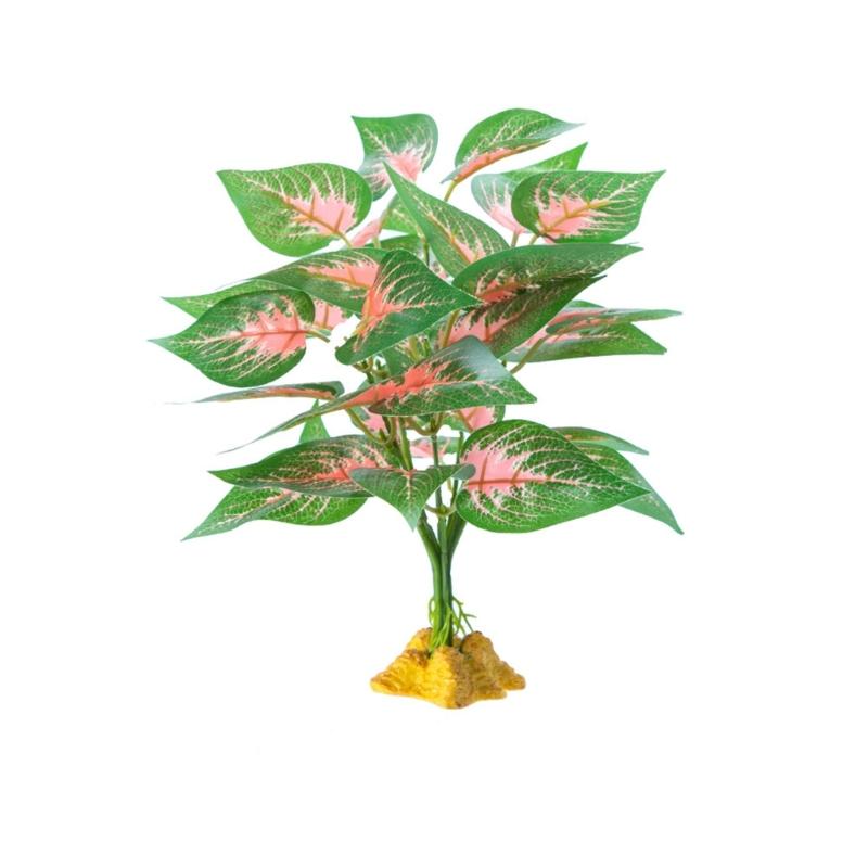 Plant Realistic Leaves Terrariums Hanging Plant Decorations Flexible Reptiles for Reptiles and Amphibians