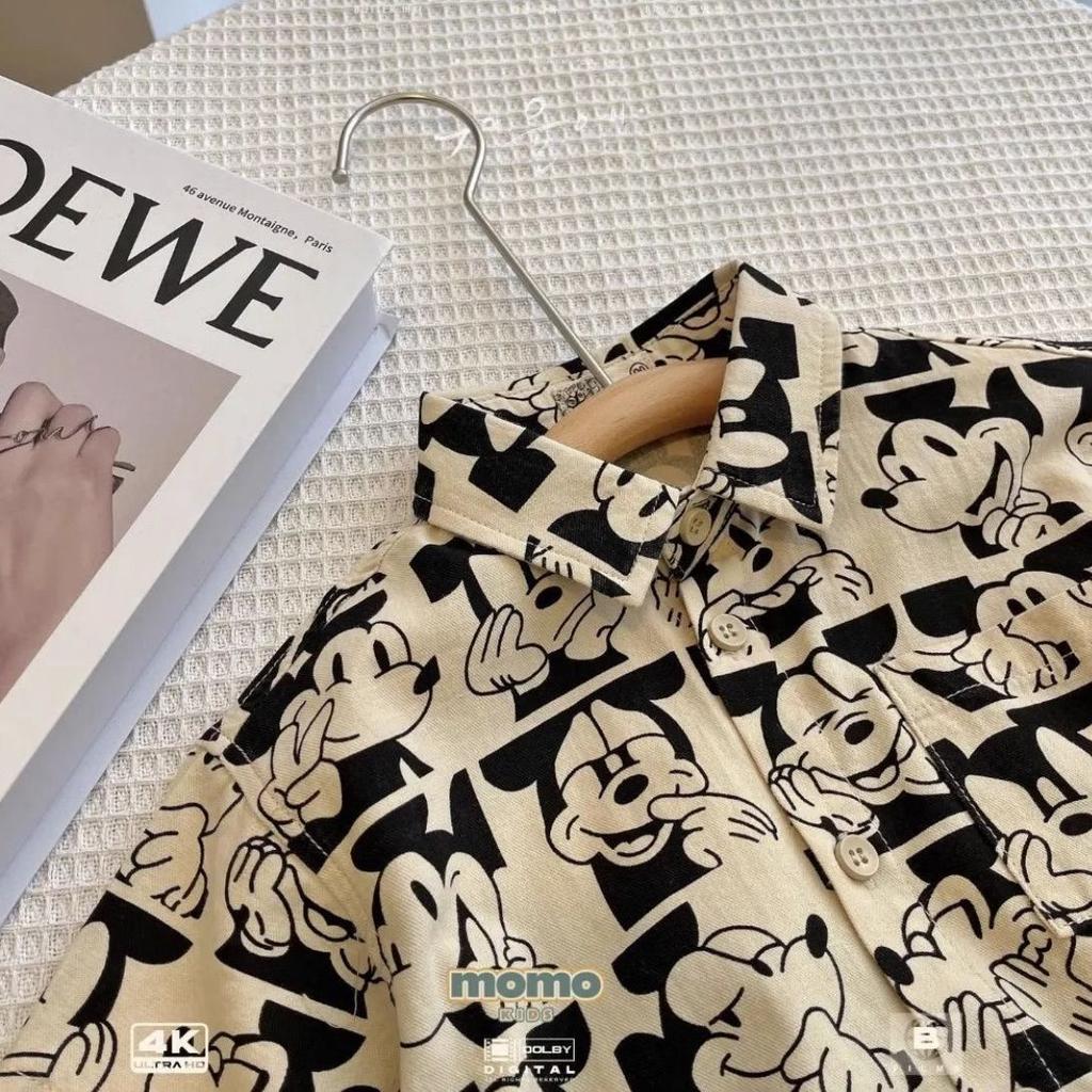 Boys Summer Thin Cartoon Print Short Sleeve Shirt Cool Trendy Baby Top