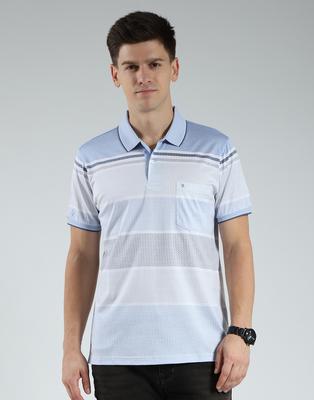 Luxuria Men's Striped Collar Neck T-Shirt