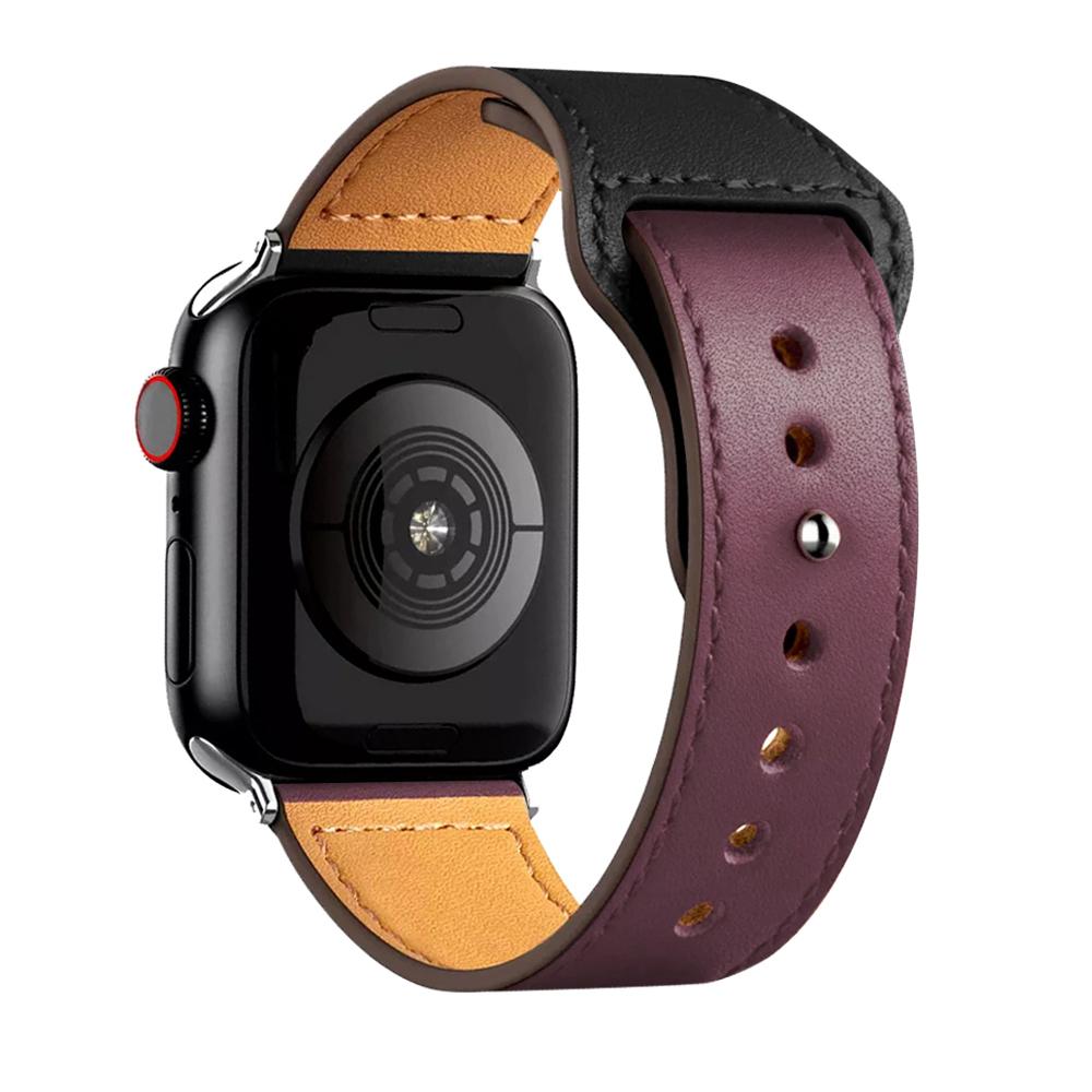 Leather For Apple watch ultra 2 bands 49mm 44mm 40mm 41mm/45mm 49mm 46mm correa bracelet iWatch series 8 7 5 4 6 se 10 9 strap