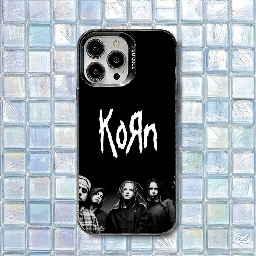 K-Korn Metal Rock Band Phone Case For iPhone 16,15,14,13,12,11,8,7,Pro,Max,Plus,Mini,XS,SE Shockproof Matte Cover