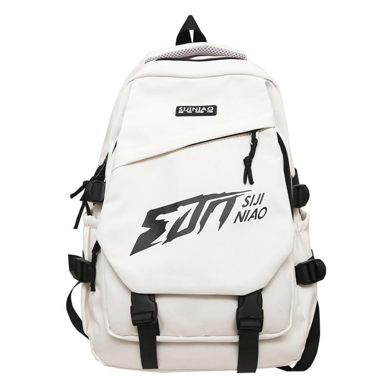Schoolbag Fashion New Manufacturer Wholesale Student Backpack Large Capacity Alphabet Men's and Women's Outdoor Leisure Ins Travel Backpack