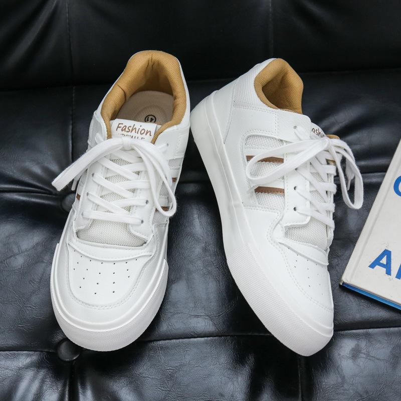 Men's Shoes Tide 2025 Summer Breathable Canvas Shoes Men's Moral Training Versatile White Shoes Casual Board Shoes Men