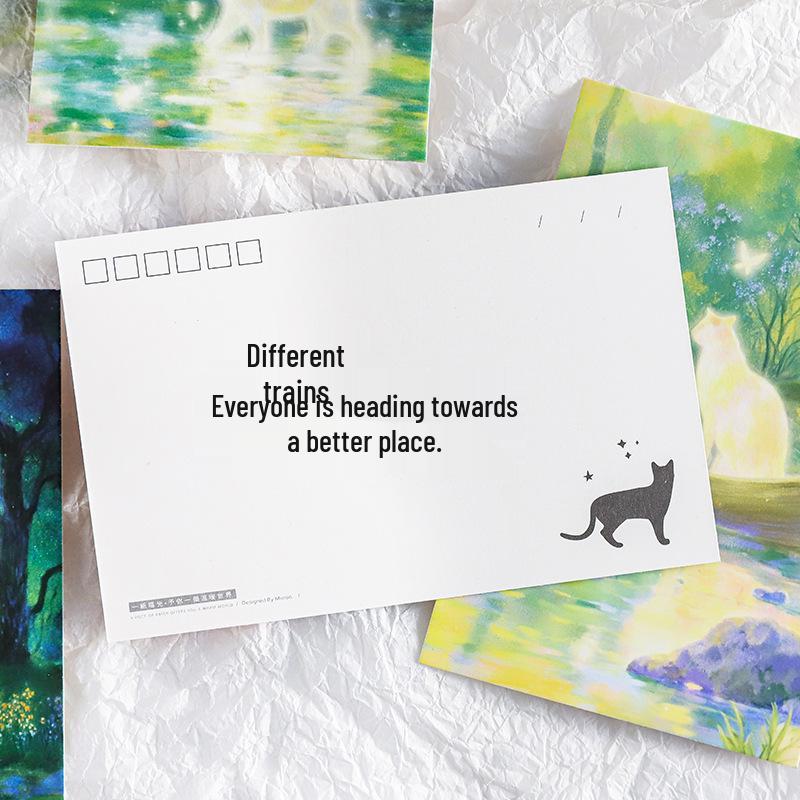 Mu Ran Dream Cycle Luminous Postcard Set: Decorative Thank You & Blessing Cards