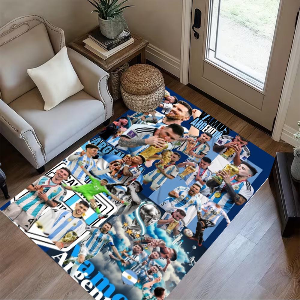 Messi World Cup Floor Mat Suitable For Dining Room Entryway Game Room Bedrooms Antislip Carpet Anime Office Decor