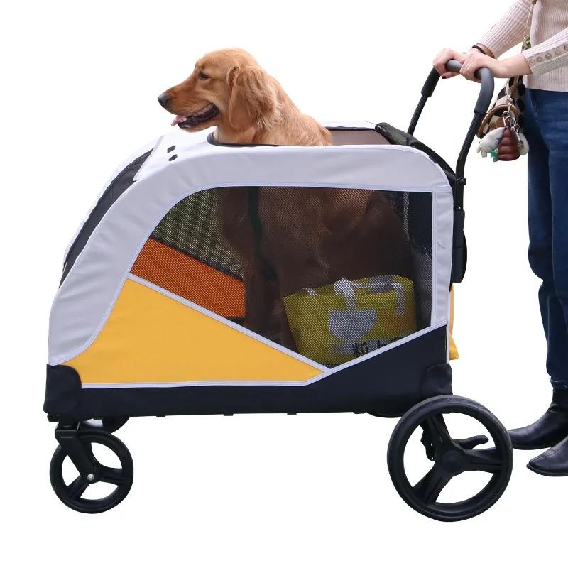 

Большие коляски для собак, дизайнерские, дешевые, симпатичные коляски для собак, роскошные, складные, прочные, переносные, для домашних животных жёлтый