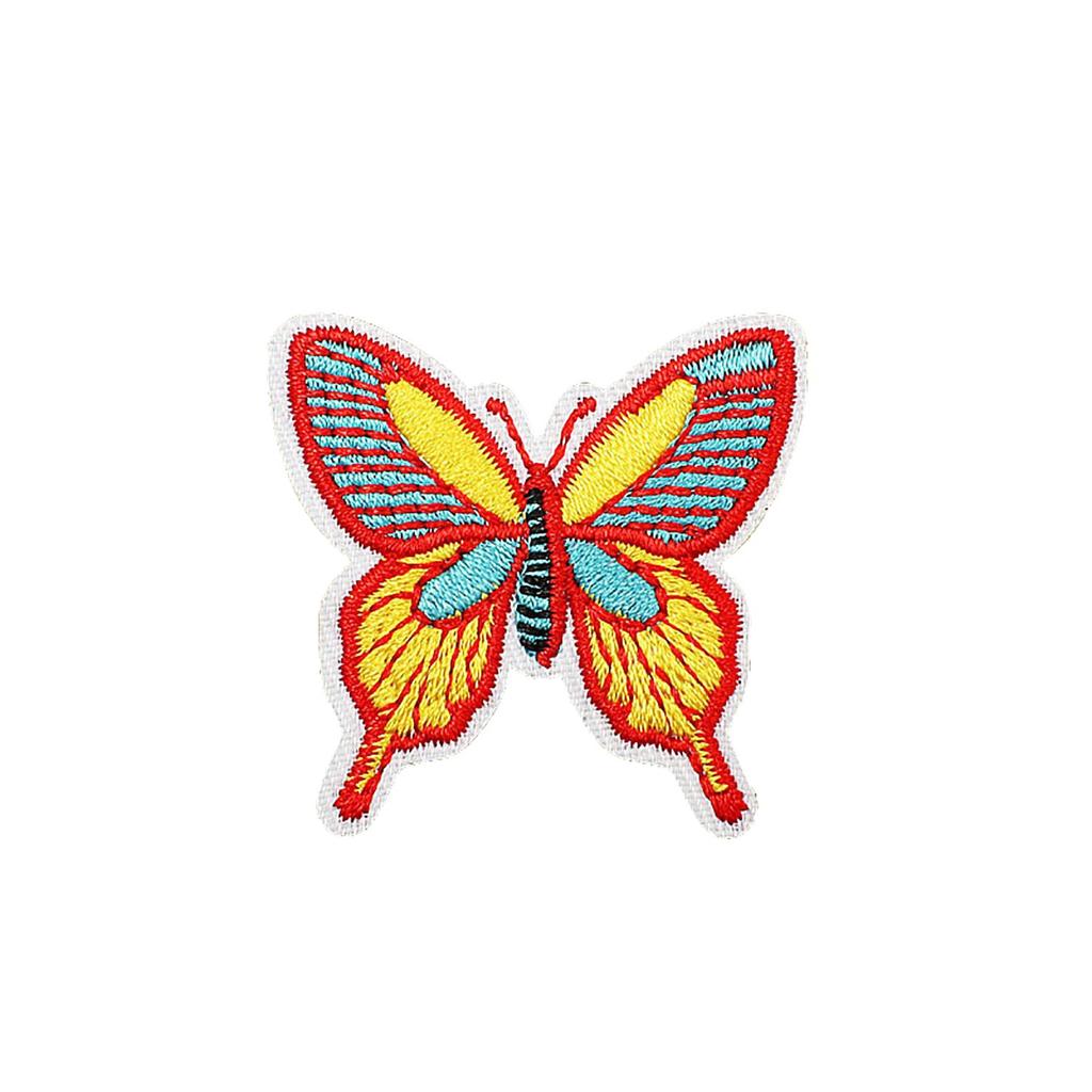 Cartoon Exquisite Butterfly Embroidery Cloth Sticker Colorful Butterfly Patch Sticker Clothes Bag Decoration Blue Butterfly Chapter Boy